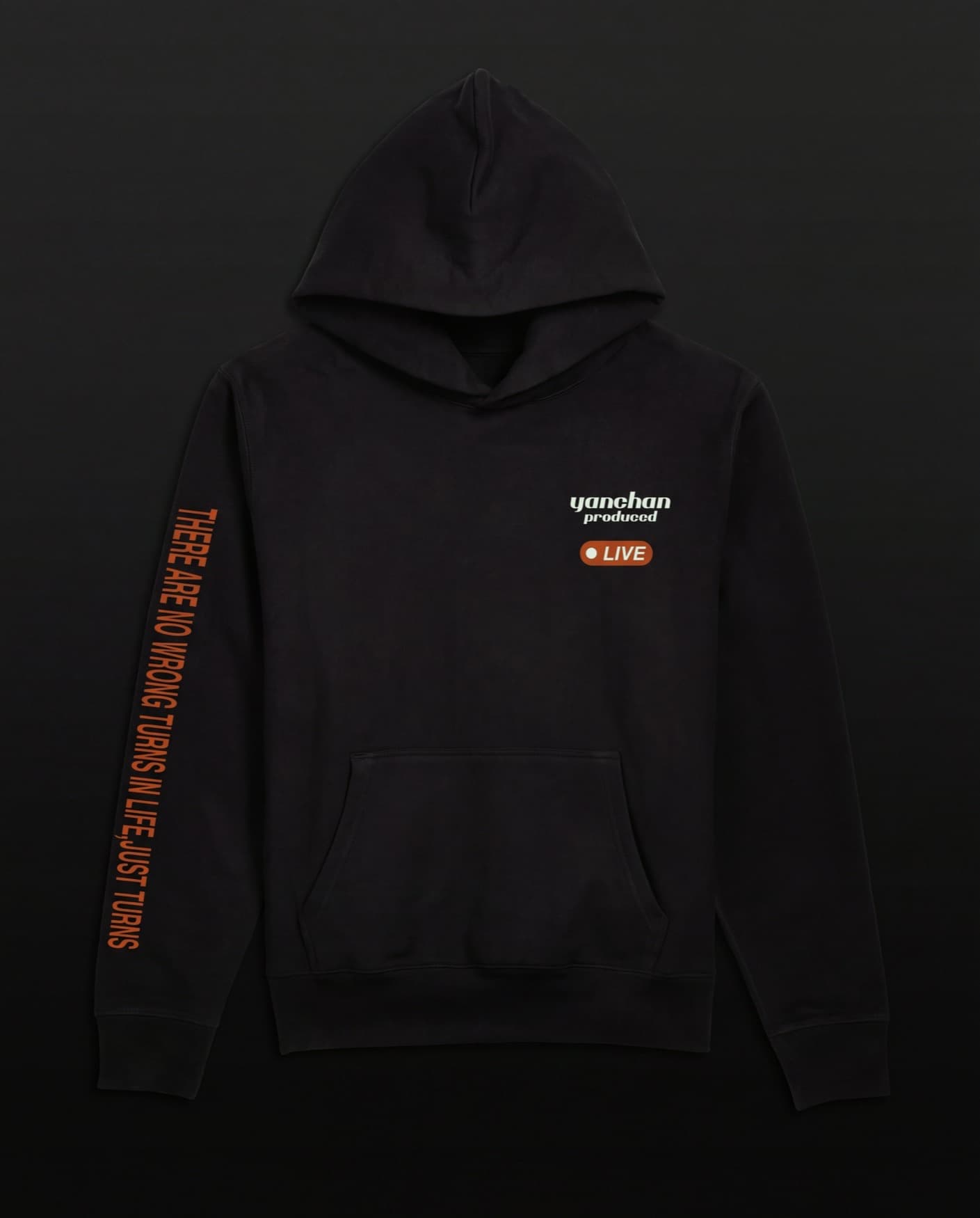 Tour Hoodie, Black, front view