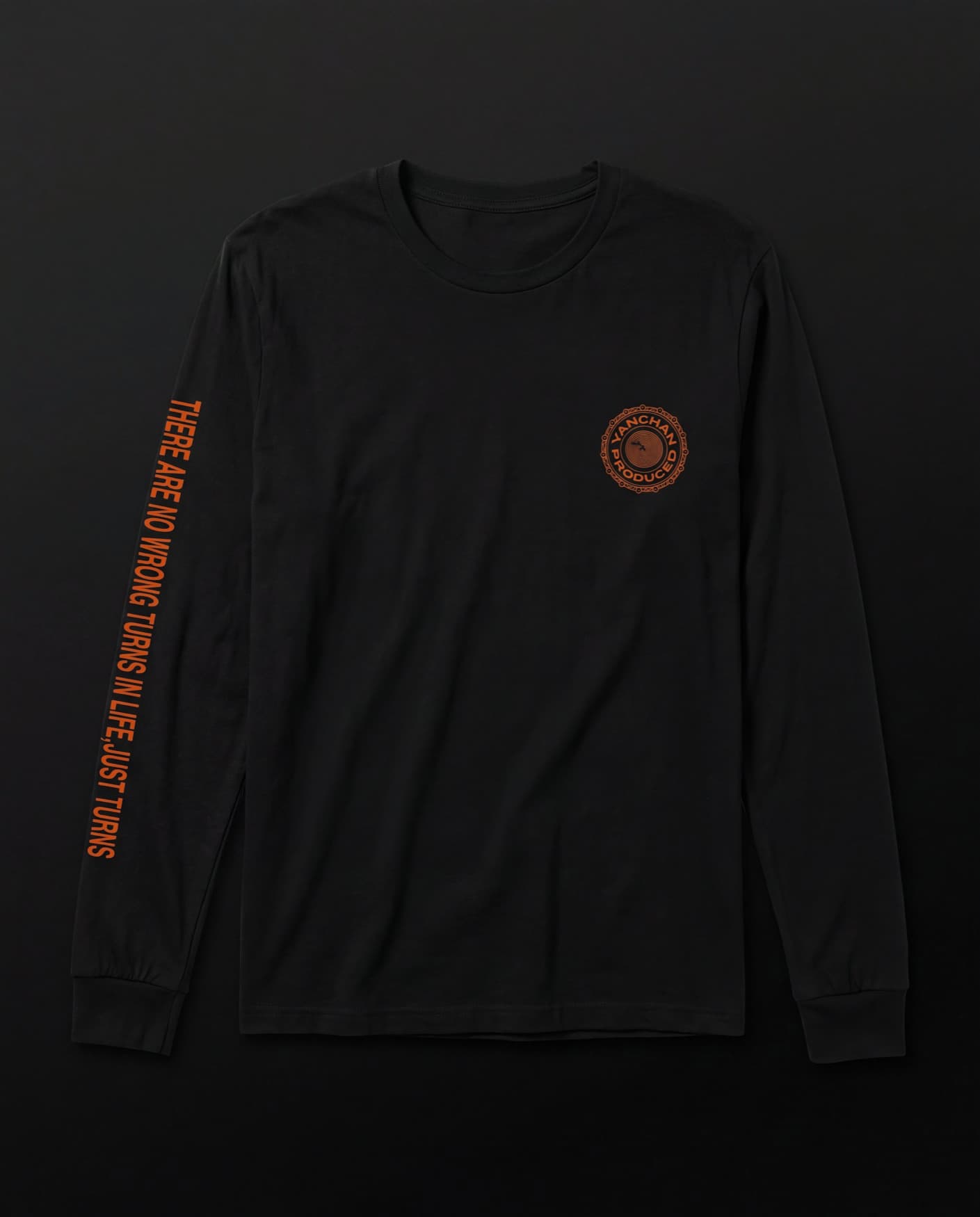 Tour Long Sleeve, Black, front view