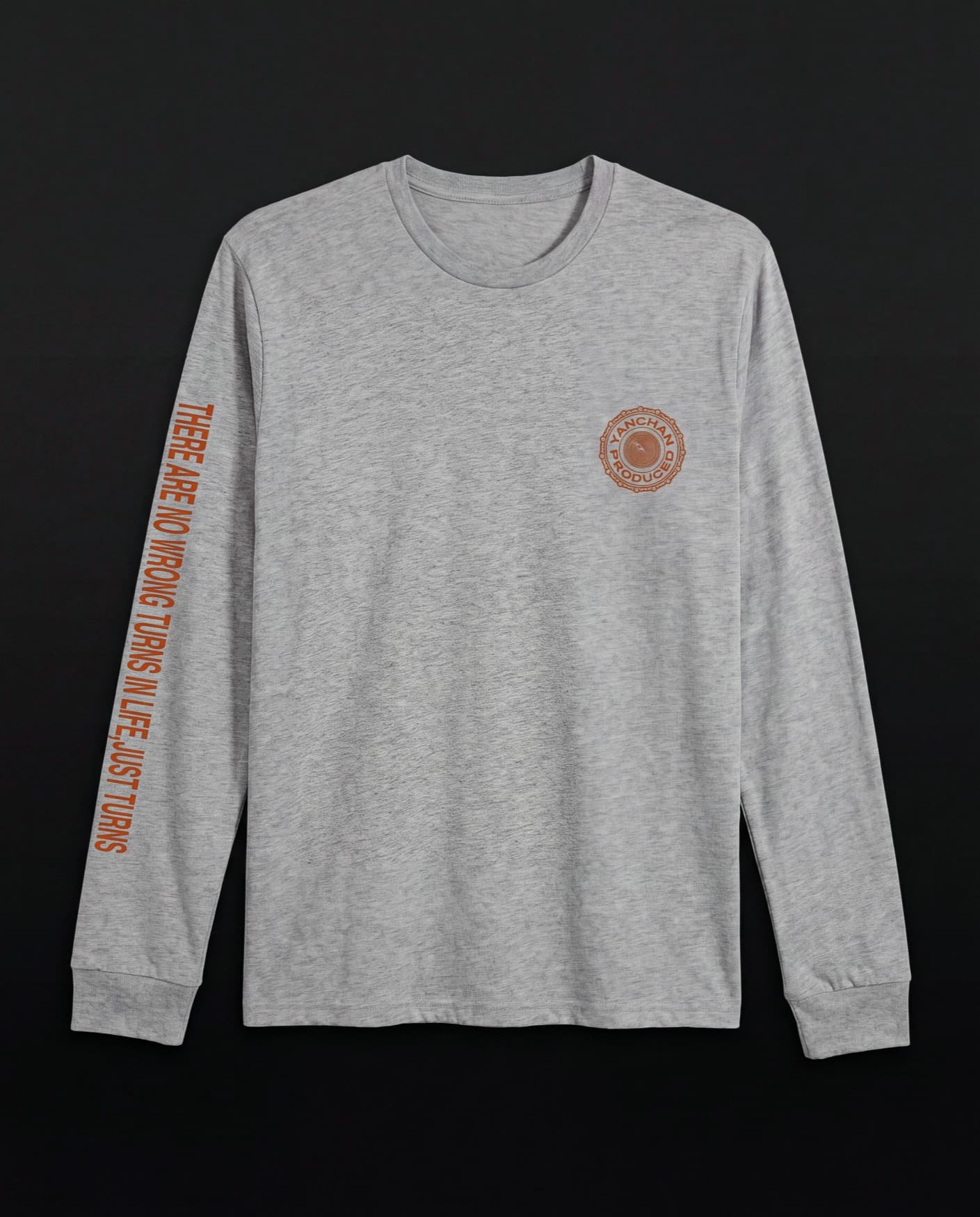 Tour Long Sleeve, Grey, front view